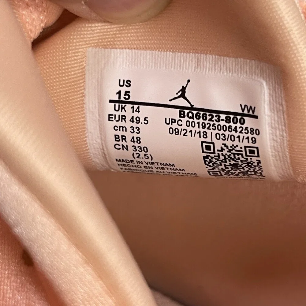 Jordan Proto Max 720 BQ6623-800 Sz 15 Bleached Coral Peach Air Max Sneakers NEW